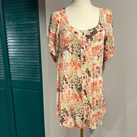 Free People floral mini dress - small ($128) - Picture 4 of 10